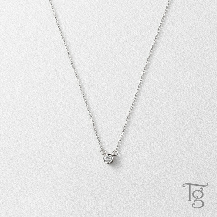 ハワイアンジュエリー ハワイアン ネックレス レディース 金属アレルギー ステンレス 一粒 キュービックジルコニア シルバーカラー シンプル 大人かわいい テラ...