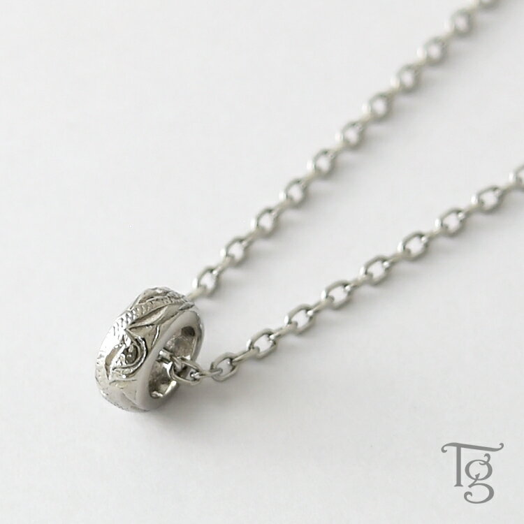 ハワイアンジュエリー ハワイアン ネックレス レディース 金属アレルギー サージカルステンレス シルバーカラー リングモチーフ シンプル 大人かわいい テラグラ...