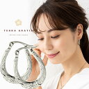 ハワイアンジュエリー ピアス オーバルフープピアス 金属アレルギー対応 ステンレス レディース キャッチレス スティールシルバーカラー テラグラティア Terr...