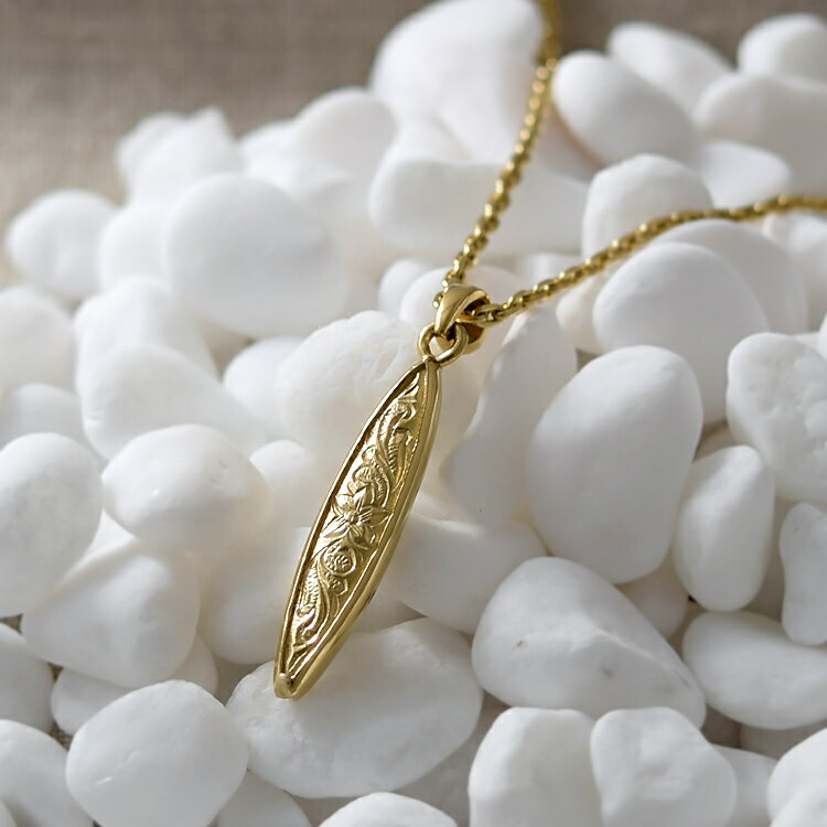 ハワイアンジュエリー ネックレス レディース メンズ ステンレス つけっぱなし サーフボード キュービックジルコニア プレート ハワイアン ペンダント サージカ...