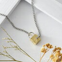 ハワイアンジュエリー ネックレス ステンレス レディース メンズ 男女兼用 南京錠 パドロック 金属アレルギー対応 サージカルステンレス316L つけっぱなし ...