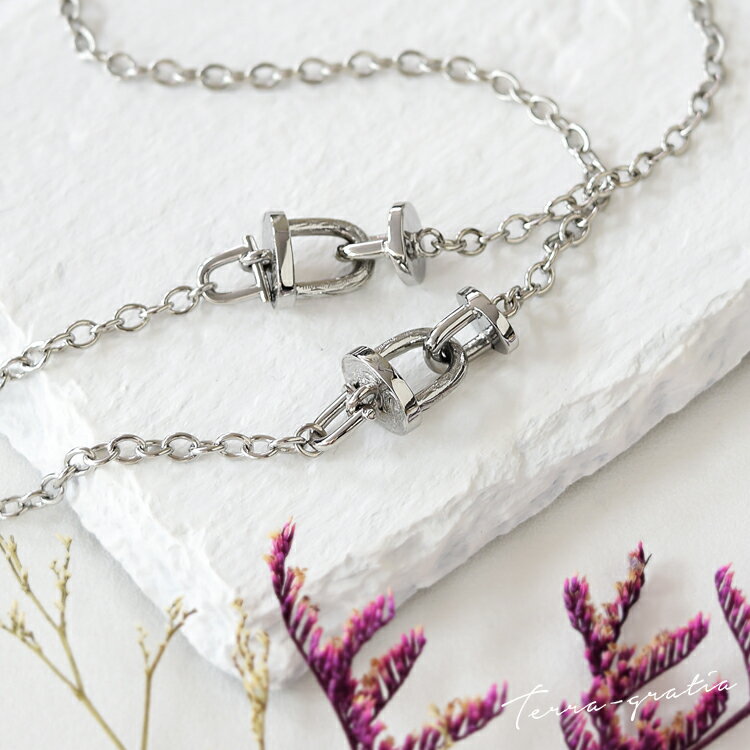 ハワイアンジュエリー ペアネックレス ステンレス 大人 シンプル 金属アレルギー対応 つけっぱなし u字 リンク あずきチェーン ハワイアン ペンダント サージ...