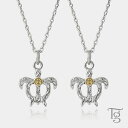 ハワイアンジュエリー ペアネックレス ステンレス 大人 シンプル 金属アレルギー対応 ホヌ ウミガメ あずきチェーン ハワイアン ペンダント サージカルステンレス 2本セット価格