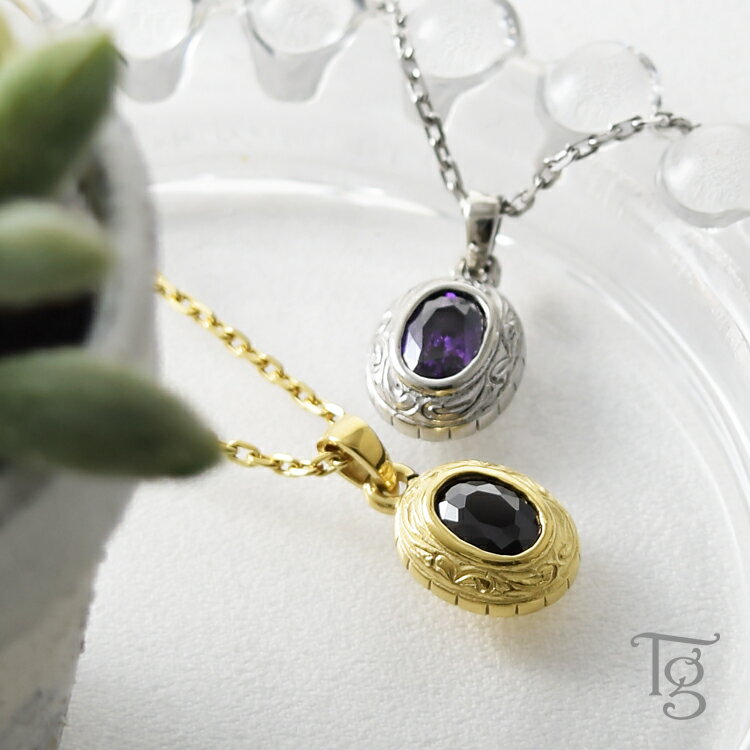 ハワイアンジュエリー ペアネックレス ステンレス 大人 シンプル 金属アレルギー対応 キュービックジルコニア カレッジペンダント あずきチェーン ハワイアン ペ...