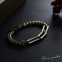 ブレスレット メンズ ステンレス 金属アレルギー対応 サージカルステンレス316L つけっぱなし 喜平 チェーンブレスレット マンテル トグル チェーンブレスレット スティールシルバーカラー テラグラティア Terra-gratia(4)