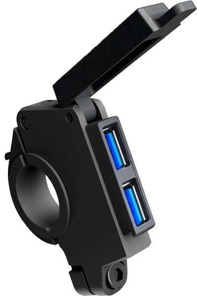 Rakuten - デイトナ DAYTONA バイク専用電源 スレンダーUSB Type-A+Type-A（QC3.0/QC3.0） 2ポート メインキー連動 61511