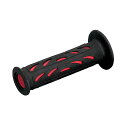 デイトナ(DAYTONA) PRO-GRIP #724 スーパーバイクグリップ 耐震GEL (ブラック/レッド) エンド貫通 98064
