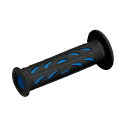 デイトナ(DAYTONA) PRO-GRIP #724 スーパーバイクグリップ 耐震GEL (ブラック/ブルー) エンド貫通 98065
