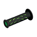 デイトナ(DAYTONA) PRO-GRIP #724 スーパーバイクグリップ 耐震GEL (ブラック/グリーン) エンド貫通 98067