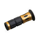 デイトナ(DAYTONA) PRO-GRIP ショートタイプ#744 バイク用グリップ (ブラック/ゴールド) エンド貫通 98102
