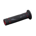 デイトナ(DAYTONA) PRO-GRIP スーパーバイクグリップ#838 耐震GEL (ブラック/レッド) エンド貫通 98152