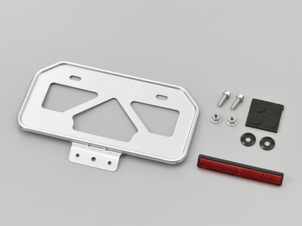 Rakuten - デイトナ（DAYTONA） 軽量ナンバープレートホルダー リフレクター付き Mサイズ 原付用山型 クリアー 17663