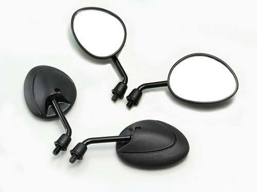 ハリケーン（HURRICANE） タートルミラー ブラック(取付ネジ M8正/M8正) 左右1SET HA6240