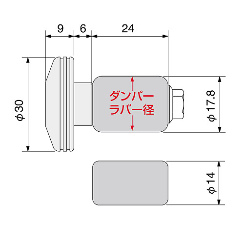 ハリケーン（HURRICANE） φ30アルミサイドキャップ オフロードタイプ ブルーアルマ...
