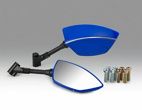 キジマ KIJIMA TECH09ミラー ミラーマウントタイプ ブルー 左右SET 203-8083