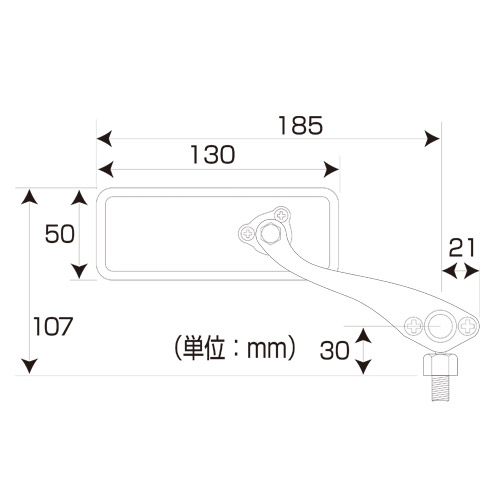 タナックス（TANAX） AMB-101-10 ボールジョイントミラー（角） クロームメッキ／...