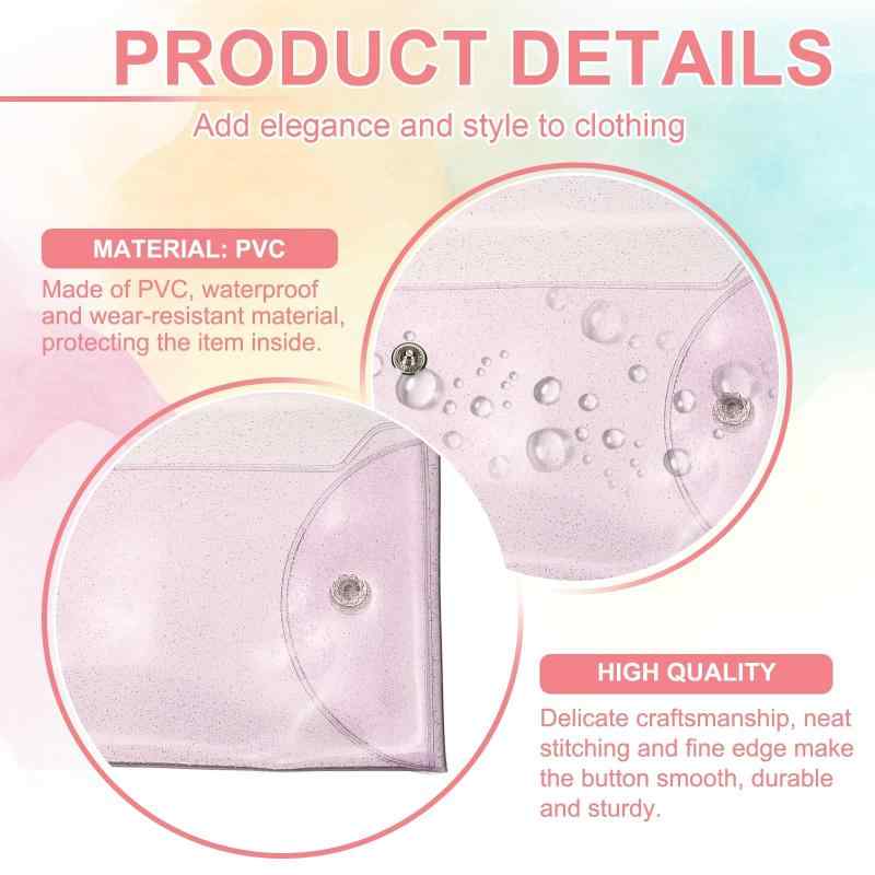 PATIKIL 8.5x3.5インチのマネーバッグ 3個のPVC製の現金預金バンクポーチ封筒 紫色 terracestore-10057128 テラスストア サンプル画像3