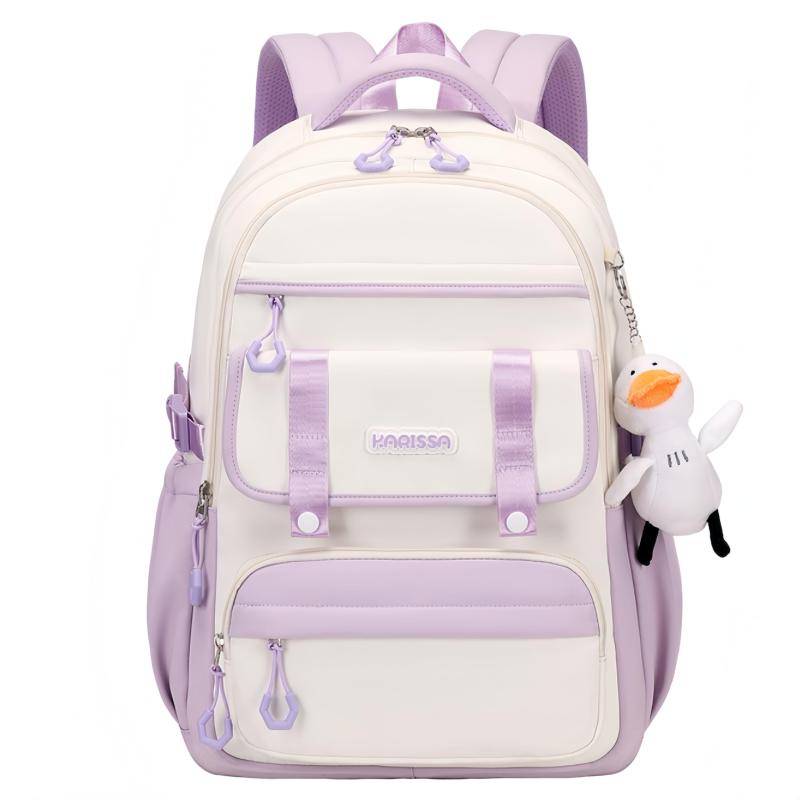 Rakuten - [VNGOLERRY] リュックサック 子供 キッズ リュック バッグ かばん 女の子 小学生 中学生 高校生 大容量 ナイロン チャーム 防水 可愛い A4 通学 通塾 お出かけ 旅行 修学旅行 遠足 子供の日 プレ