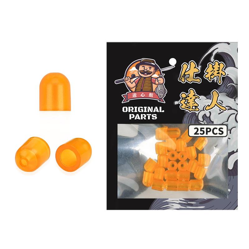 Rakuten - 遊心館釣具 タイラバキャップ（オレンジ/ケイムラ）25個組 2サイズ