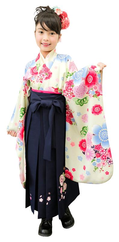 乐天商城 - [アリサナ] 袴 こども 女の子 和服 七五三 入学 卒園 (着物+半襟付き襦袢+袴+帯枕付き帯+腰紐の5点)