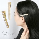 ＼15％OFFクーポン対象★4/30 13:59迄／ヘアクリップ パール ビジュー ミニクリップ ヘアピン レディース ヘアアクセサリー 前髪クリップ くちばしピン ゴールド ぎっしり 上品 可愛い 髪留め 髪飾り お洒落 韓国 小物 エレガント 春 ハレの日 オケージョン テラコッタ