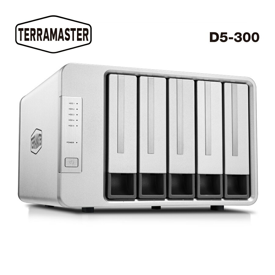 ڹʡ TerraMaster D5-300 USB3.1 (5Gbps) RAID 0RAID 1RAID 5RAID 10CloneJBOD󥰥 C 5٥ դϡɥǥ (HDD°ʤ)