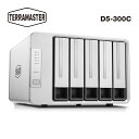 【国内正規品】 TerraMaster D5-300C USB3.0 (5Gbps) RAID 0 RAID 1 シングル タイプC 5ベイ 外付けハードディスクケース (HDD付属なし)