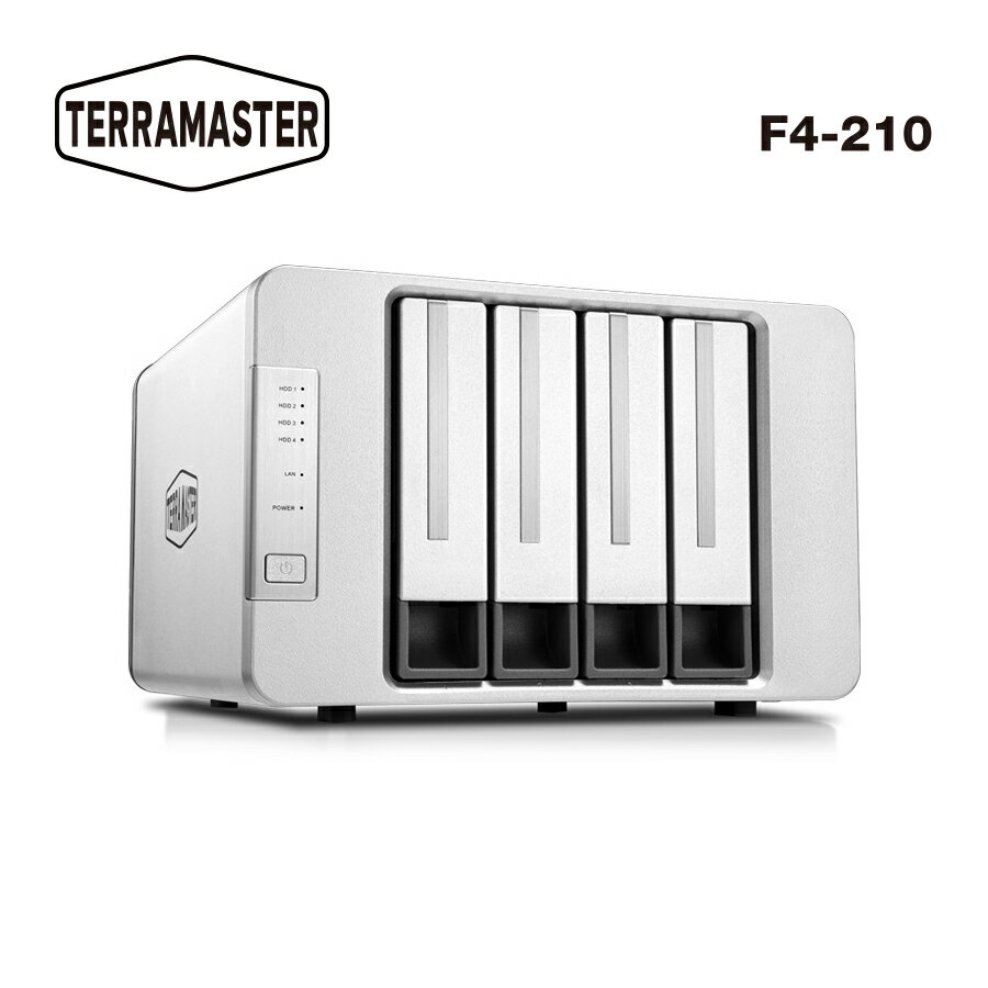 【国内正規品】 TerraMaster F4-210 NAS 4ベイ dlna対応nas クアッドコアCPU 2GBメモリ スマホ/タブレット対応 (HDD付属なし)