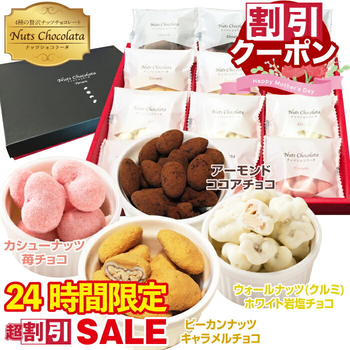 【37%OFF⇒1,998円】母の日 ギフト 2026 ナッツ チョコレート 贈答用 お菓子 ナッツショコラータ 4種 小分け 個包装 お礼 お返し ミック..