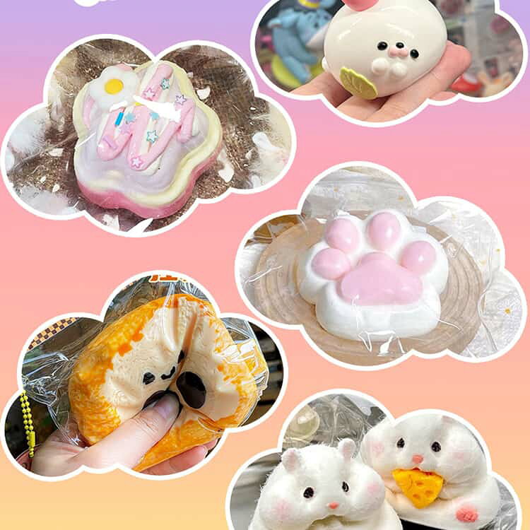 スクイッシーキット DIY スクイーシーシリコンキット スクイーズ手作りキット こども 子供 大人 モチモチ レジン アソート やみつき ストレス解消 グミ ソフト キッズ 子供 肉球モールド フロッキングパウダー付き スクイーズおもちゃ グッズ 握る スクイーズ 玩具 terrasofbelle-10003174 TERRAS of belle サンプル画像2