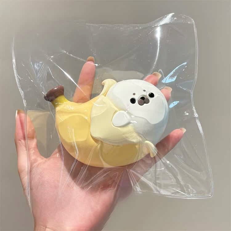 ふわとろスクイーズ どうぶつ 最新 スクイーズ アザラシ 動物 アニマル ふわふわ クリーム 袋 ケース パウチ 袋のまま 柔らかい もちとろ 水感 スクイーズ 粘着 ねっとり 触感 感触 触り心地 かわいい 韓国 SNS ストレス解消 シリコン 大福 terrasofbelle-10003270 TERRAS of belle サンプル画像3