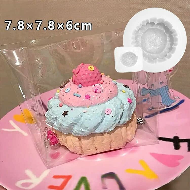 スクイーズ専用モールド 2点 いちご カップケーキ シリコンモールド シリコン型 大...