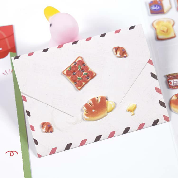 8枚セット 泡ステッカー 食べ物 マシュマロシール シール交換 シール帳 手帳 3D も...