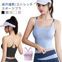 スポーツブラ 揺れない ヨガウェア トップス ピラティス ウェア カップ付き ランニング スポブラ ジム ヨガ レディース バイカラー 薄手 吸汗 速乾 ヨガト...