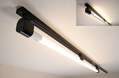KRS-1A-BK-SET-L カメダデンキ カメダレールソケットS電球色LEDランプセット　配線ダクト用LEDベースライト1灯タイプ　[LED電球色][ブラック] あす楽対応