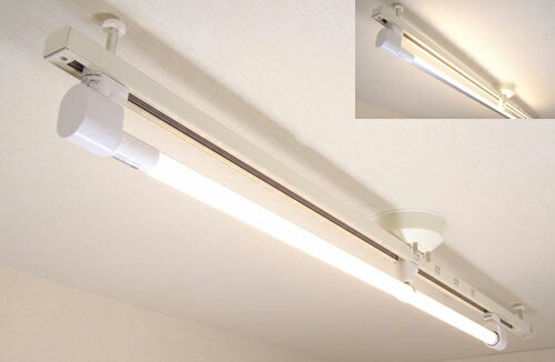 KRS-1A-WH-SET-L カメダデンキ カメダレールソケットS 電球色LEDランプセット　配線ダクト用LEDベースライト1灯タイプ　[LED電球色][ホワイト] あす楽対応