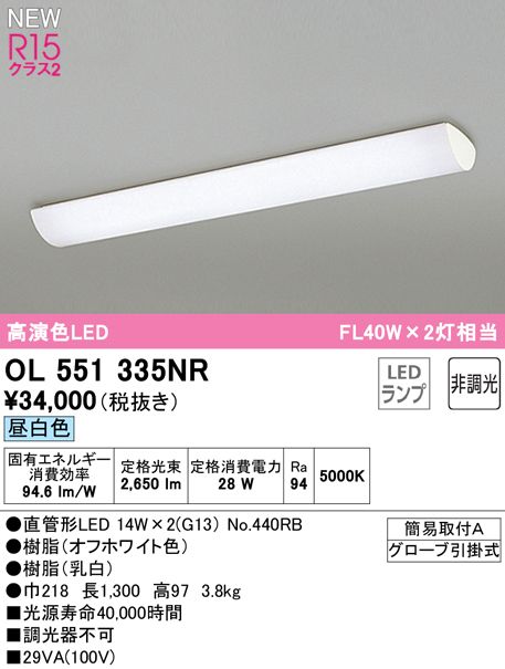 OL551335NR オーデリック R15クラ...の紹介画像2