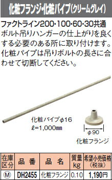 DH2455 パナソニック ファクトライン200・100・60・30共通　化粧フランジ　（クリームグレイ） 2