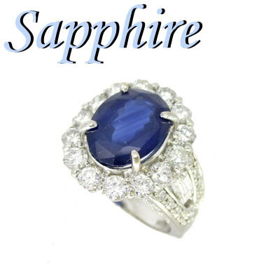 ◆ Pt900 プラチナ リング ロイヤルブルー サファイア & ダイヤモンド 11号（1-2106-02027 URDI ）