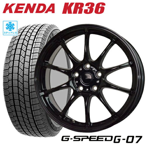 スタッドレスタイヤ 2023年製 225/60R17 KENDA KR36 ICETEC NEO ケンダKR36 アイステックネオ HOTSTUFF G-SPEED G-07 ホットスタッフ Gスピード G07 7.0-17 5/114.3 クロストレック ZR-V フーガ アルファード ヴェルファイア フォレスター タイヤ付ホイール4本セット