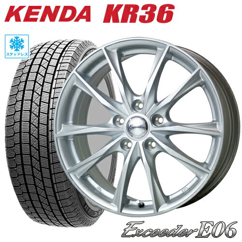 スタッドレスタイヤ 2023年製 225/60R17 KENDA KR36 ICETEC NEO ケンダKR36 アイステックネオ HOTSTUFF Exceeder E06 ホットスタッフ エクシーダーE06 7.0-17 5/100 +45 フォレスター SJ系 タイヤ付ホイール4本セット