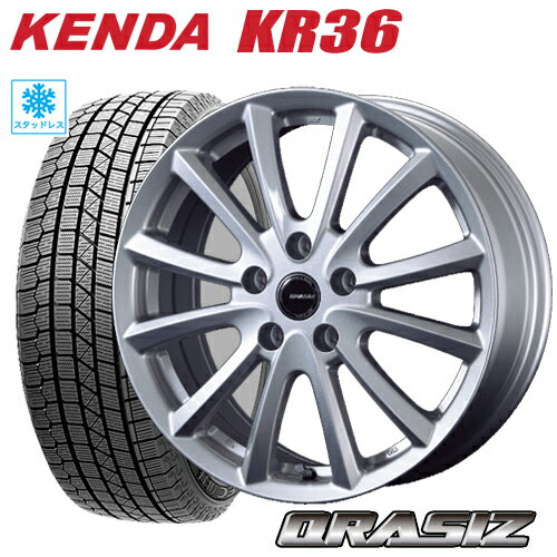 スタッドレスタイヤ 2023年製 215/50R17 KENDA KR36 ICETEC NEO ケンダKR36 アイステックネオ KOSEI CRASIZ VS6 クレイシズVS6 7.0-17 5/114 シルバー レヴォーグ プリウスα アクセラ タイヤ付ホイール4本セット