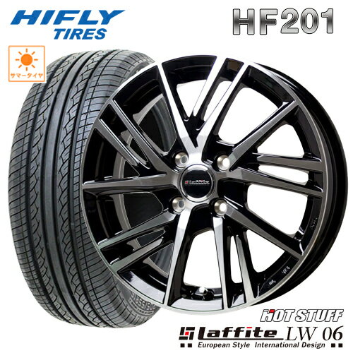 サマータイヤ 165/70R14 HIFLY HF201 ハイフライ エイチエフ ニイマルイチ HOTSTUFF Laffite LW-06 ラフィットLW06 4.5-14 4/100 キャスト ハスラー クロスオーバー ソリオ タイヤ付ホイール4本セット