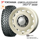 サマータイヤ 145/80R12 80/78N LT（145R12 6PR） YOKOHAMA GEOLANDAR M/T G003 ヨコハマ ジオランダーM/T G003 COSMIC XBLOOD DIESEL コスミック クロスブラッド ディーゼル 4.0-12 4/100 ホワイト ハイゼット エブリィ アクティ サンバー タイヤ付ホイール4本セット