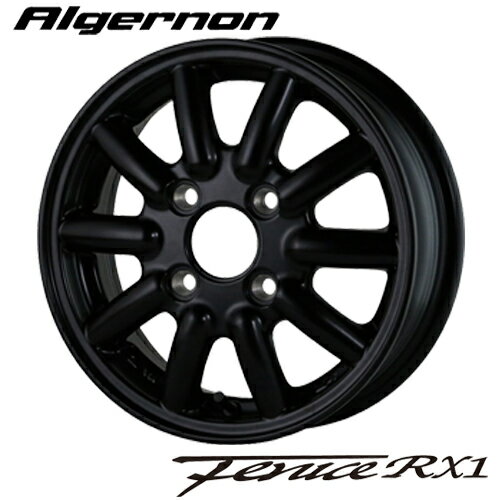 アルミホイール DOALL ALGERNON FENICE RX1 ドゥオール アルジェノン フェニーチェ アールエックスワン 4.0-12 4/100 +43 マットブラック 軽トラ 軽バン N-VAN 4本価格