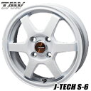 アルミホイール トライアルファ ジェイテックS-6 TAW J-TECH S-6 6.0-15 5/100 ホワイト プリウス PHV ウィッシュ シエンタ 1本価格