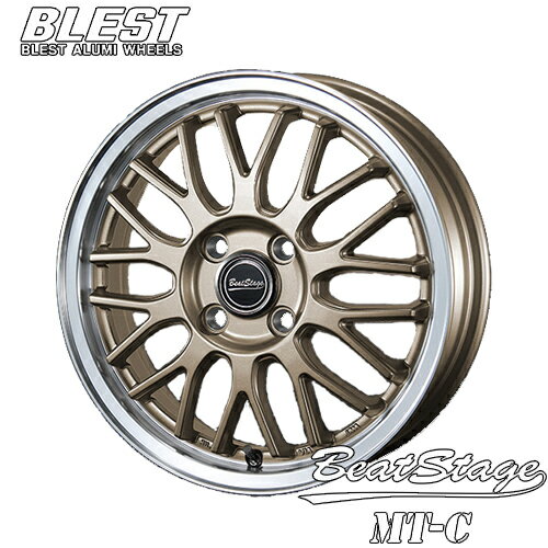 アルミホイール BLEST BeatStage MT-C ブレスト ビートステージ MT-C 4.5-14 4/100 +45 アンティークブロンズ ソリオ デリカD:2 サクラ N-BOX デイズ N-ONE ワゴンRスマイル 1本価格