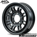 アルミホイール 16インチ MID NITRO POWER M16 ASSAULT マルカインテリジェントデザイン ナイトロパワー M16アサルト 6.00-16 5/139.7 -5 セミグロスブラック ジムニーシエラ 4本価格(2)