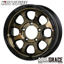 アルミホイール HOT STUFF MAD CROSS GRACE マットクロス グレイス 5.5-16 5/139 BRC/BK ジムニー 4本価格