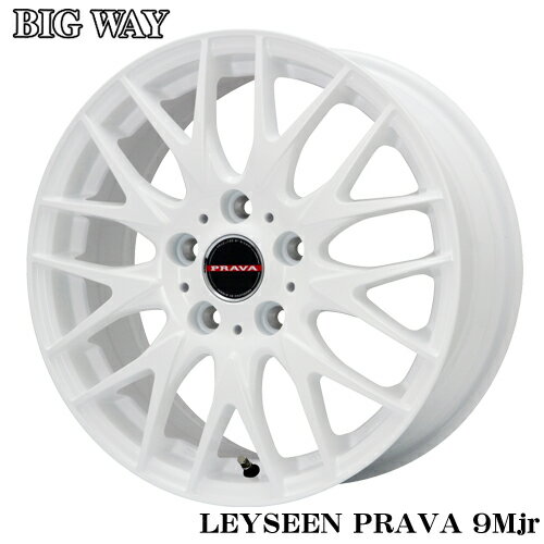 アルミホイール BIGWAY LEYSEEN PRAVA 9M Jr レイシーン プラバ9Mjr 5.0-16 4/100 ホワイト N-BOX ハスラー キャスト ワゴンR タント ムーブ 1本価格